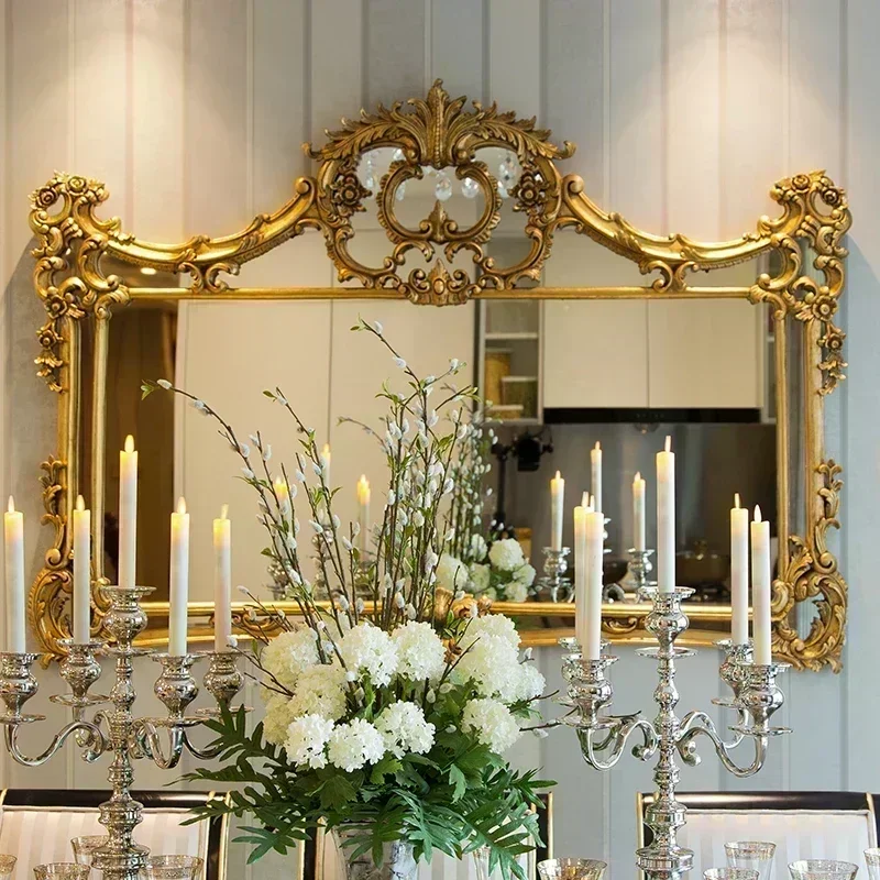 Advanced Practical Top Large Living Room Decoration Mirror Wall Gold Long Shower Retro Decorative Mirror Aesthetics