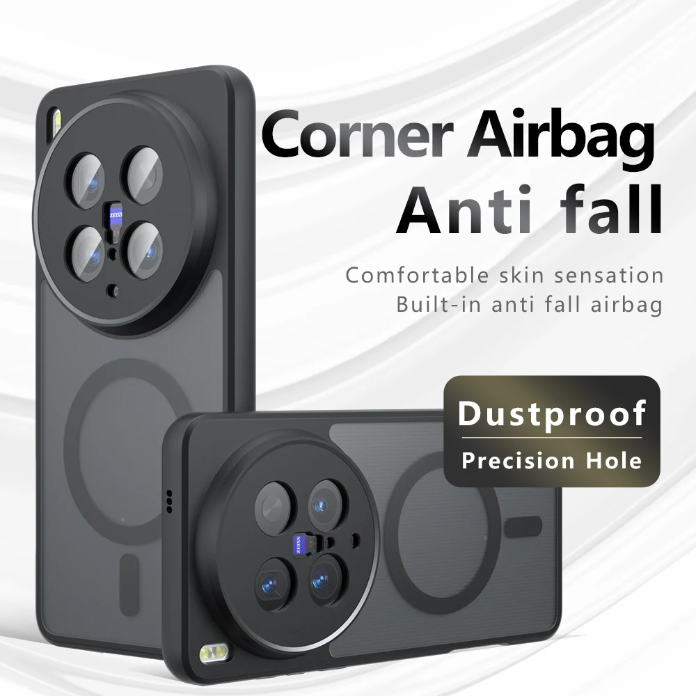 X200Ultra для Magsafe противоударный матовый чехол для VIVO X200 Ultra с беспроводной зарядкой, магнитный жесткий бампер, чехол V2454A