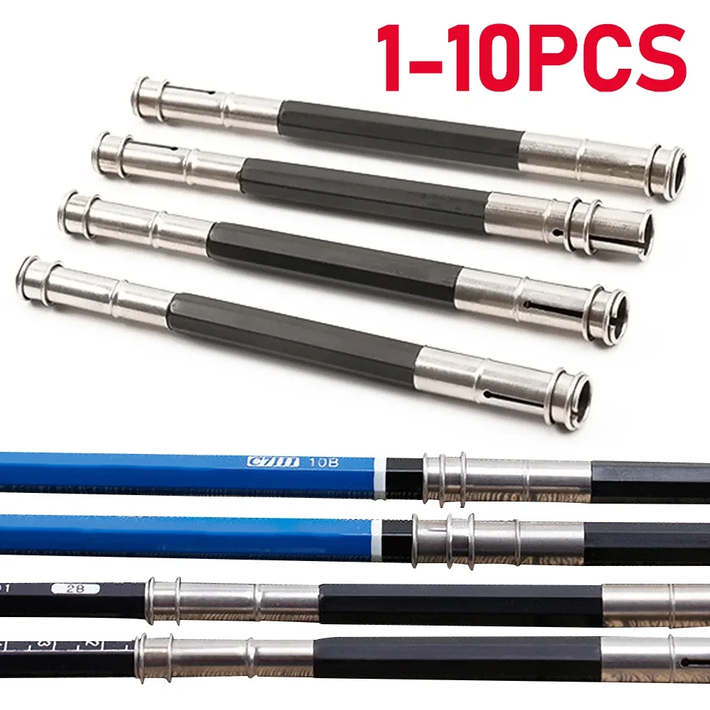 Tweekoppige kunstschrijftool Extender Verstelbare potloodverlenging Briefpapier Praktisch Prachtig draagbaar voor schets Schoolkantoor