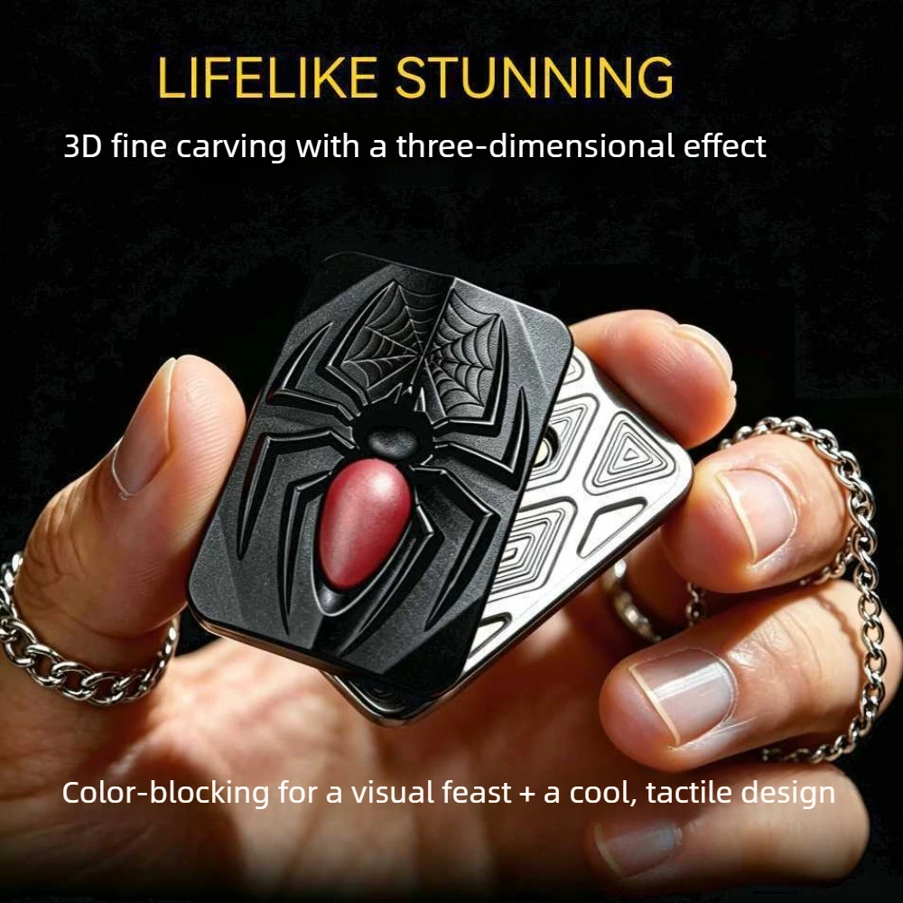 Spider Infinite Magnetic Push Slider Fidget Toy Metal Haptic EDC Hand Spinner ADHD Slider Toy Stress Relief  Fidget Slider