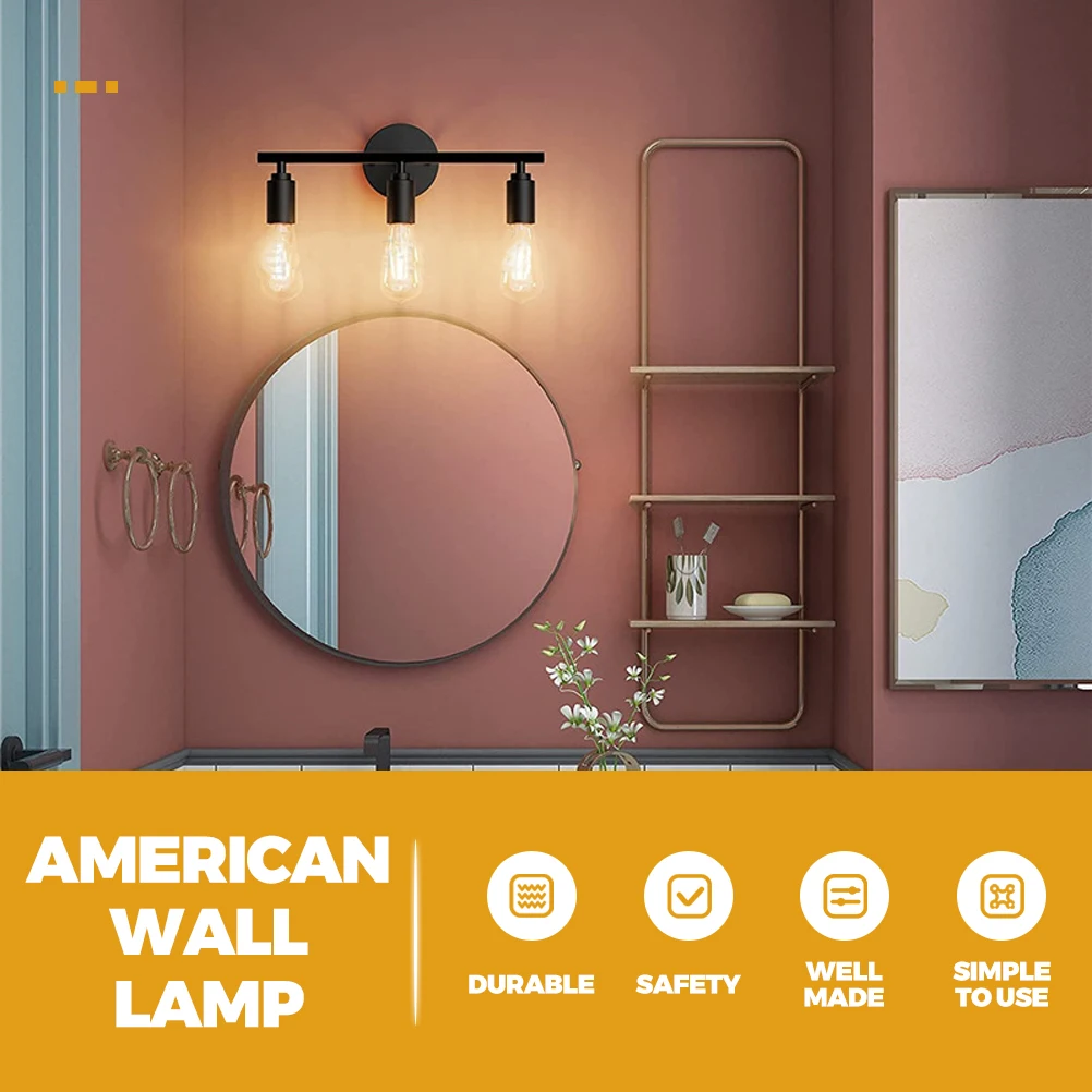 

Iron Wall Decorative Fixture Light Decorative Wall Light Fixture E26 Base Socket Bedroom Foyer Entrance Lighting