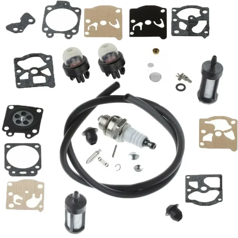 Carburetor Repair Kit With Primer Bulb Fuel Line Filter Spark Plug For STIHL FS44 FS36 FS40 Mower Trimmer Repair Kits