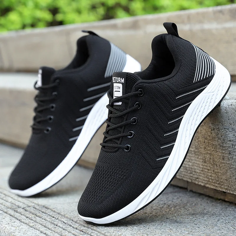 

2025 New style fashionable men's shoes, large-sized Korean-style trendy soft-soled casual shoes, breathable sports shoes