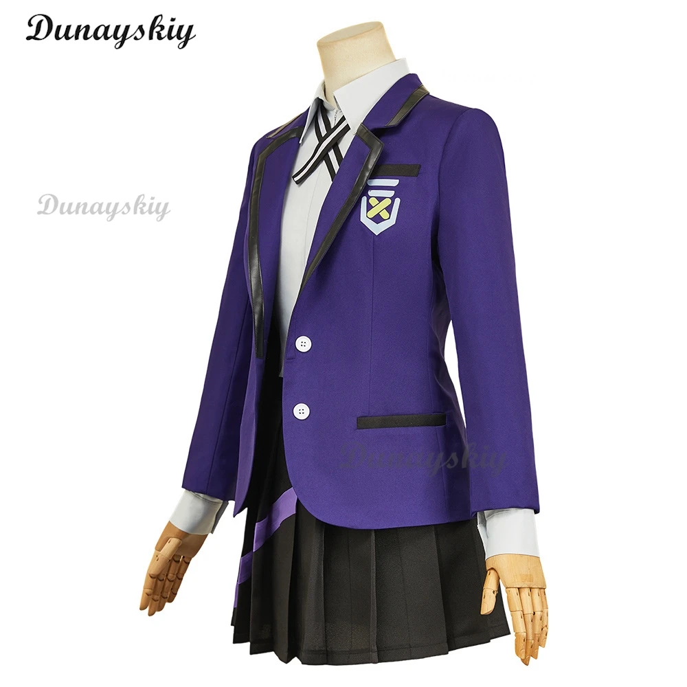Anime GQuuuuuuX of Gundanm Nyaan Cosplay School Uniform Costume Dark Blue JK Outfits Women Disguise Halloween Carnival Suits