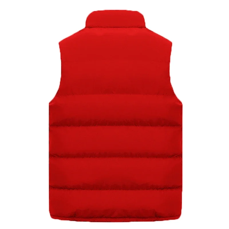 KELCE Brand 2023 Winter Men Vest Parkas Cotton Casual Sleeveless Stand Thick Clothes Solid Color Vest Jacket Male