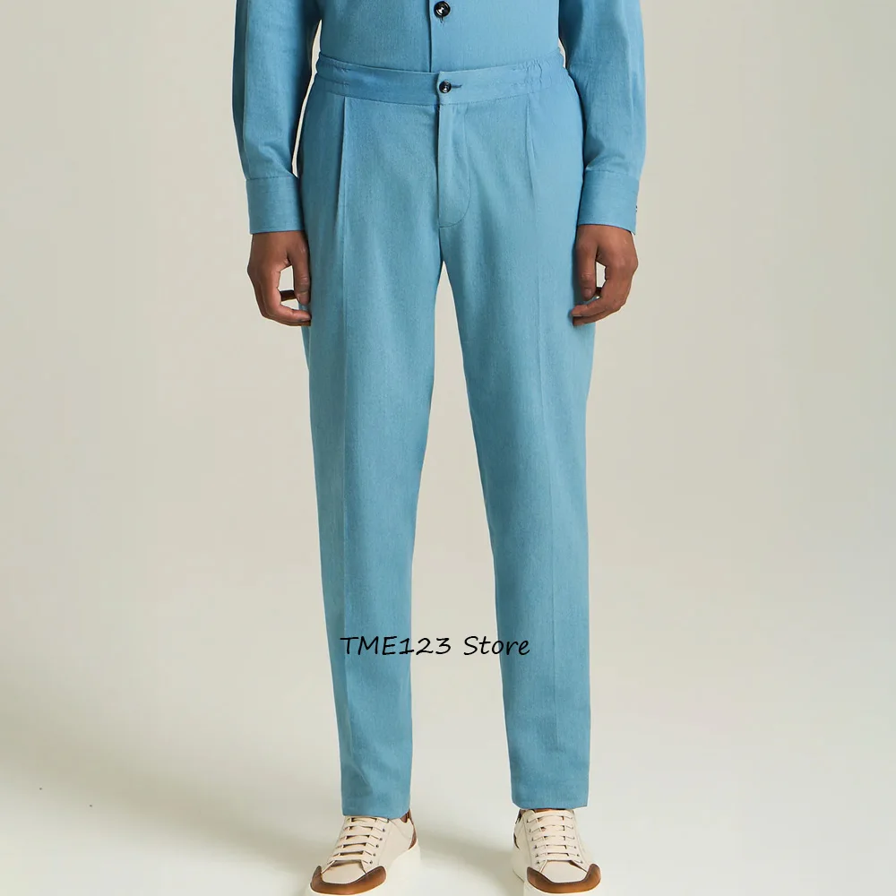 

Work Pants for Man Trousers Business Casual Polyester Fiber Straight Leg Solid Color Classic Men's Pants Comfortable Trouser