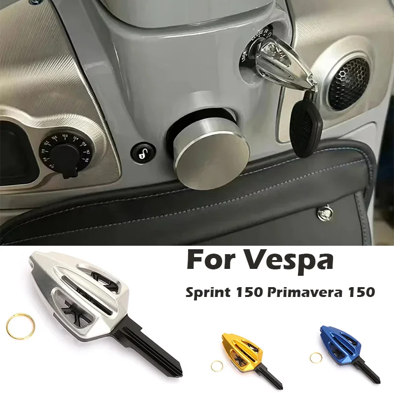 

For Vespa Sprint 150 Primavera 150 Chip Key New Motorcycle Accessories Key Black and gold Spare Keys SPRINT PRIMAVERA 150