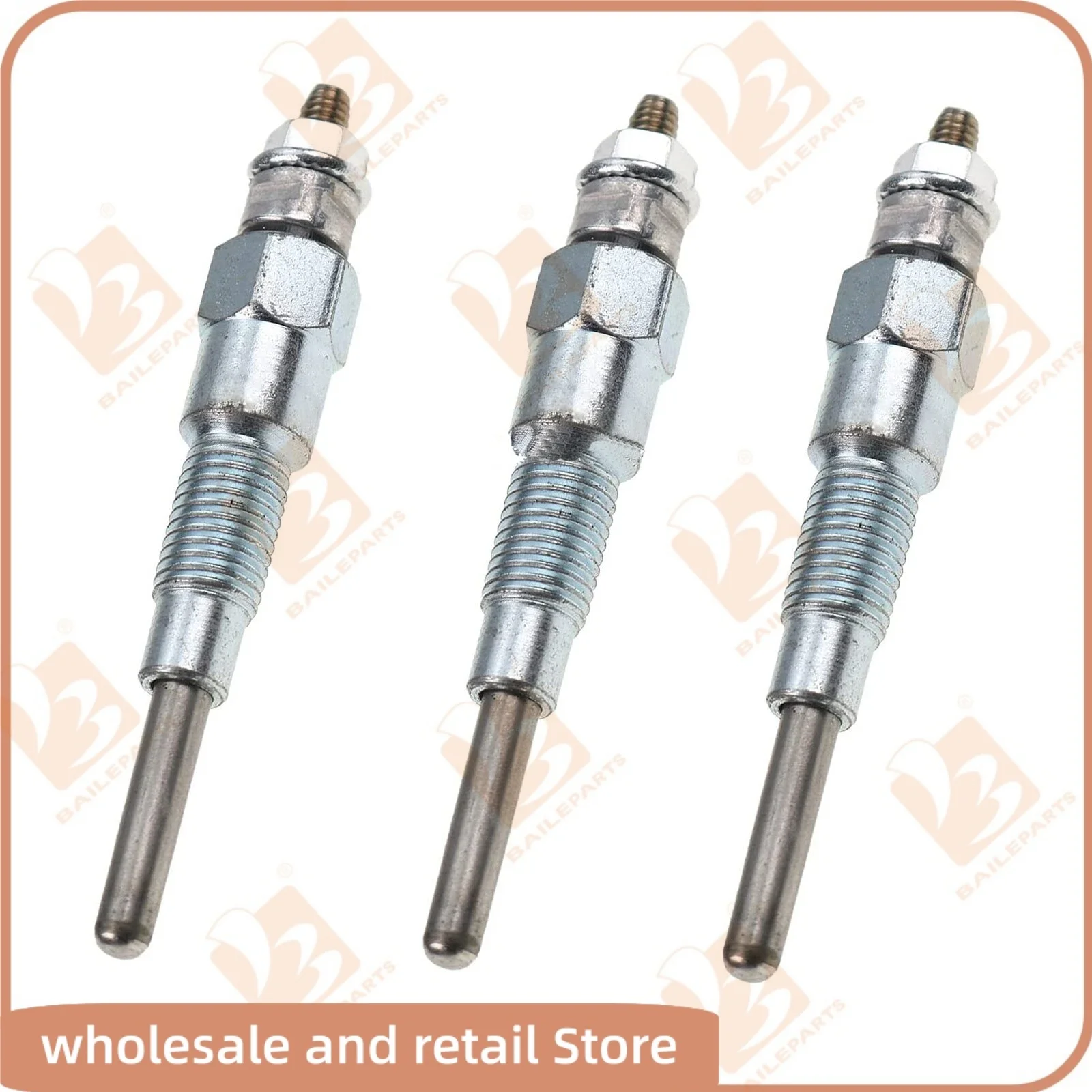 

3PCS Glow Plugs For Kubota 16281-65510 1628165510 Engine D1005 D1105 D1305 Spare Parts