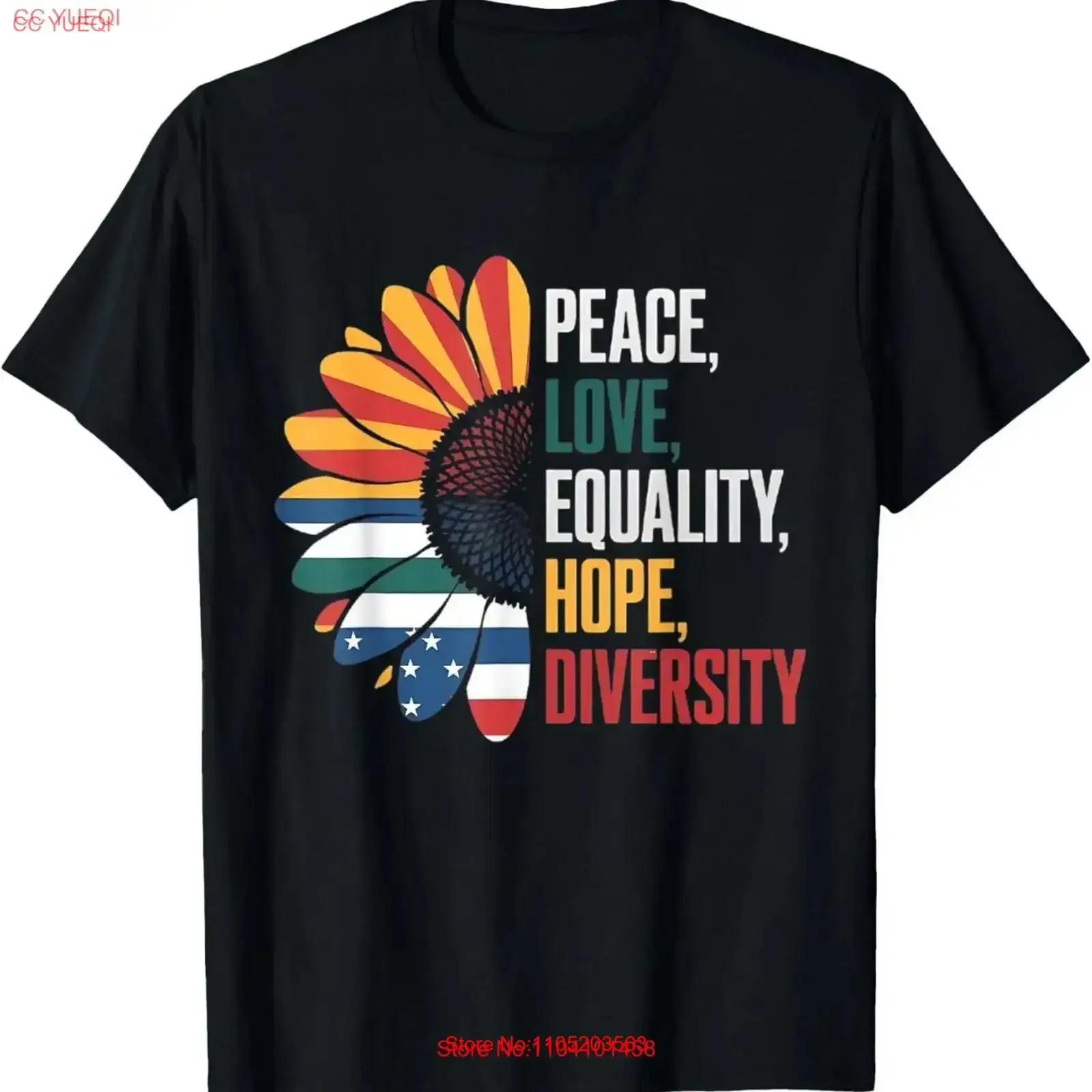 Kamala Harris Colorful Sunflower Diversity 2024 Swing States T Shirt vintage Washed Stylish streetwear graphic Soft homme