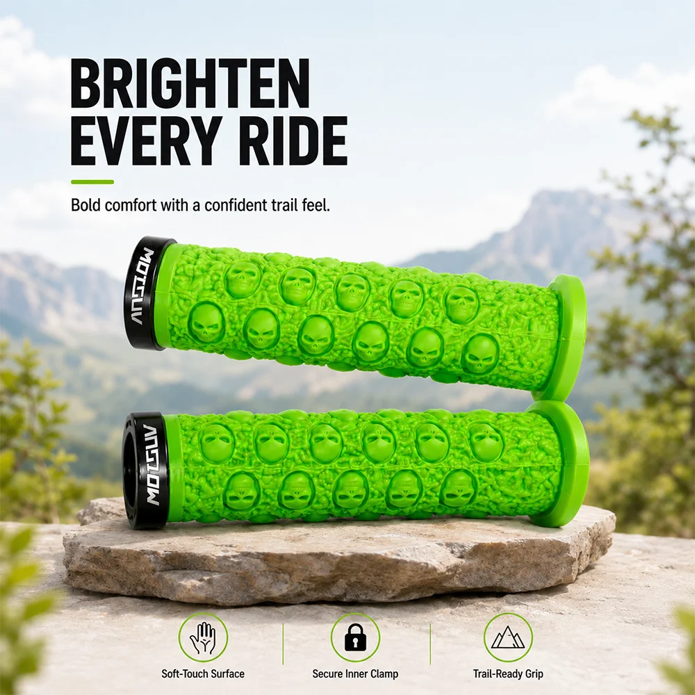 1/2 Paar Fahrradgriffe für Rennrad und Mountainbike, rutschfeste, komfortable Gummi-Lenkergriffe mit Lock-On-Funktion, Fahrradzubehör