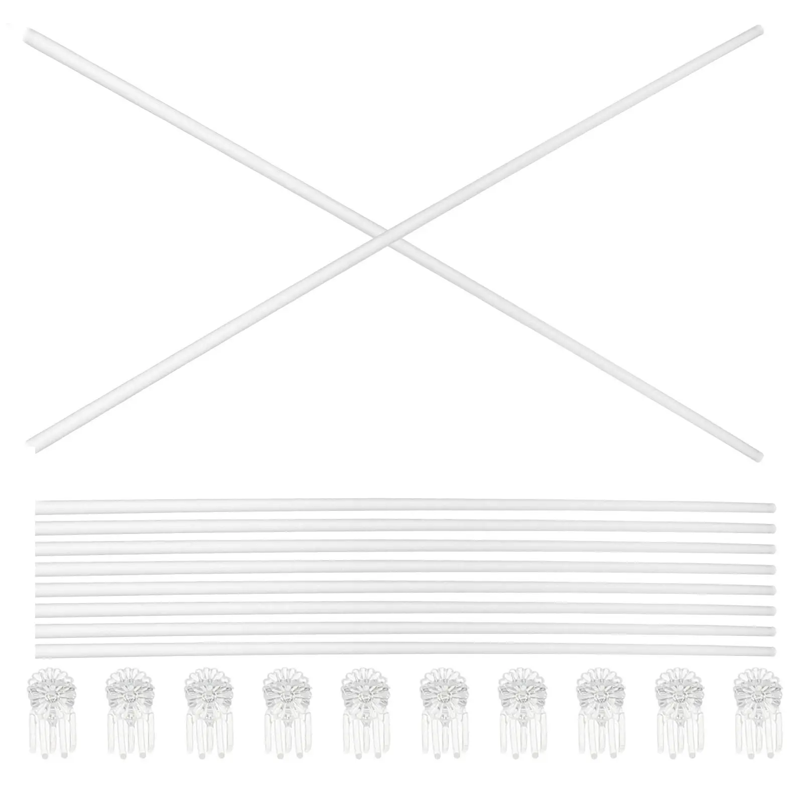 1Set Clear Acrylic Plant Support Stakes Orchid Clips Vine Climbing Stem Support for Garden Plants Plant Stakes