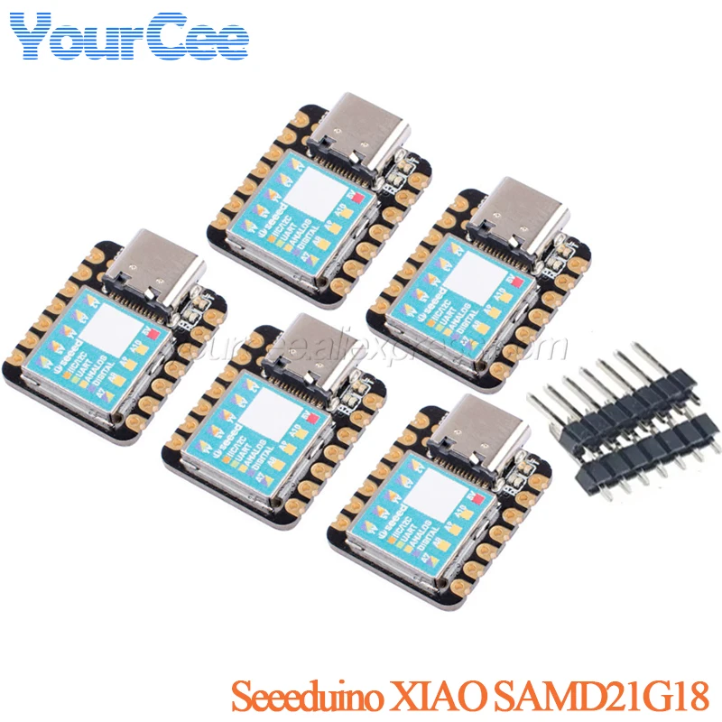 5pcs/1pc Seeeduino XIAO SAMD21G18 Nano Seeed Cortex M0 32 Bit Microcontroller Development Board Module for Arduino Type-C