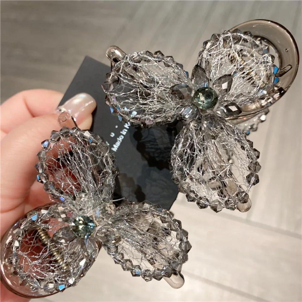 

Retro Elegance Heavy-Duty Mesh Flower Hair Clips Medium Size Shark Clips Secure Hair Clips New Hair Accessories