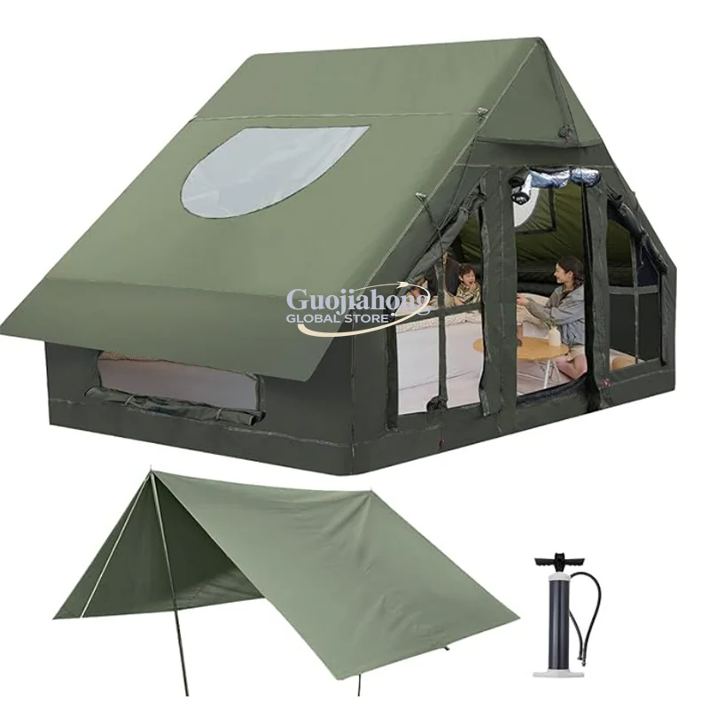 Forerunner 7, maßgeschneidertes 600D Oxford, wasserdicht, für Wandern, Camping, Outdoor, aufblasbares Zelt, Lufteveranstaltung mit viereckiger Plane