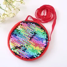 Cute Princess Plush Messenger Bag - Sequin Shoulder Purse for Kids, Fashion Kindergarten Coin Purse