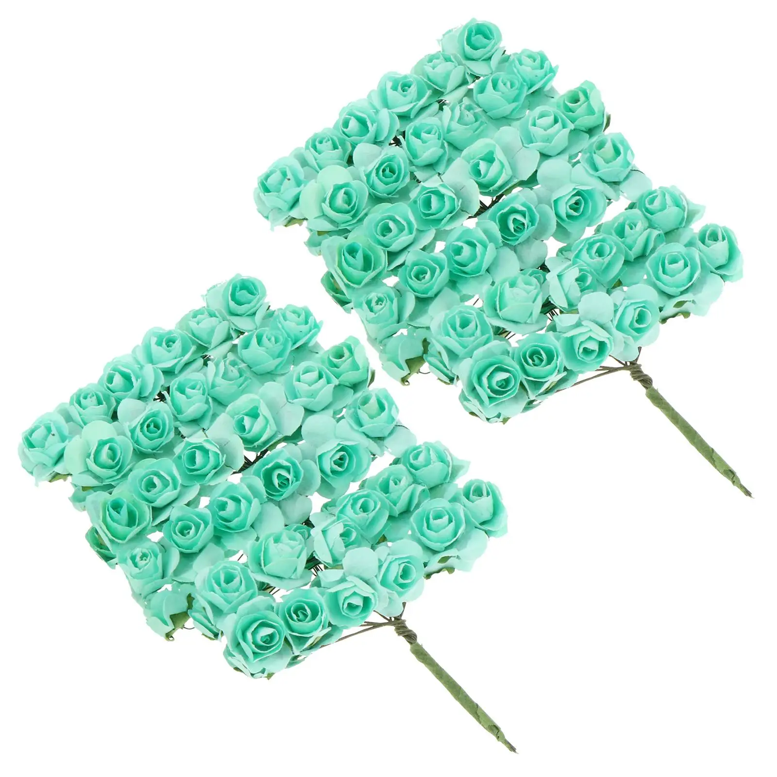 

144 Pcs Wedding Paper Flowers Decor Artificial Rose Bouquet Decoration Blue Non Fading Touch Smooth Vivid