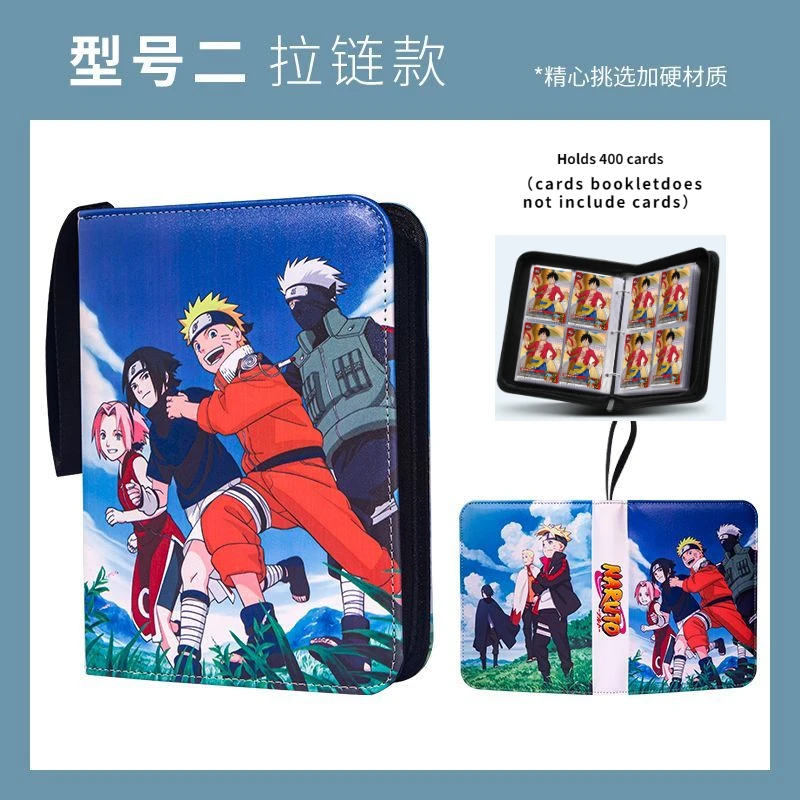 Anime Naruto Jiraiya Peripheral Card Album Game Card Collection Toy Zipper Binder High-Capacity Storage Bag Holder Book Gifts