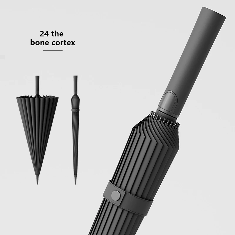 

23-Inch 24-Ribs Straight Golf Umbrella 115 cm Diameter Semi-Automatic with Advertising Feature Wholesale and Retail