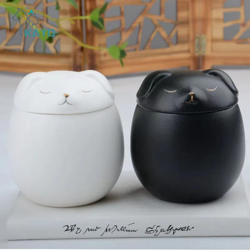 Pet dog Urn Ashes dog Shape Memorial Cremation Urns Handcrafted Black Decorative Urns For Funeral dog Urn dog Memorial