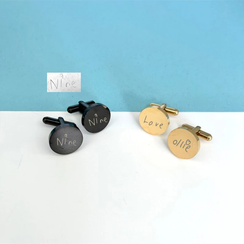

Customized Handwriting Cufflinks Personalised Hand drawn Sleeve Links Mens Signature Cuff Links personalized items Custom Gift