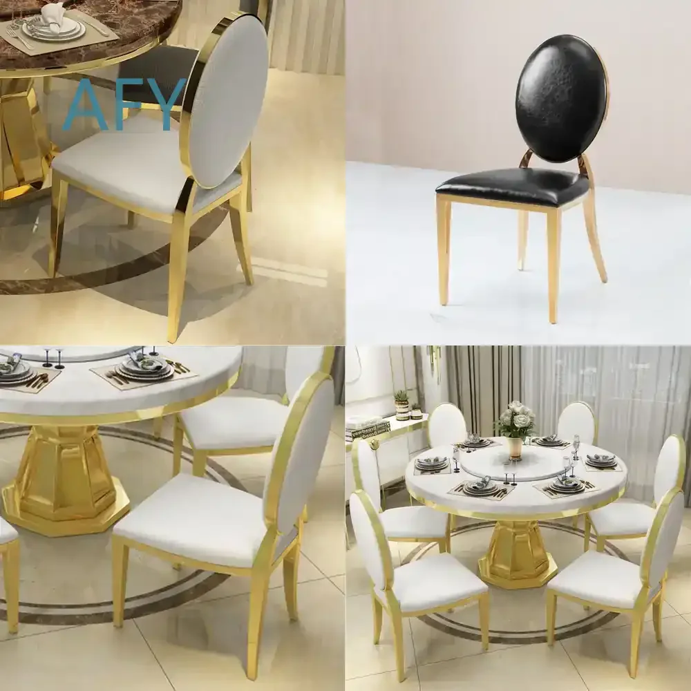 Light Luxury Stainless Steel Dining Chair for Home Living Room Hotel Office for Modern Minimalist Decor Gold Metal Fashion