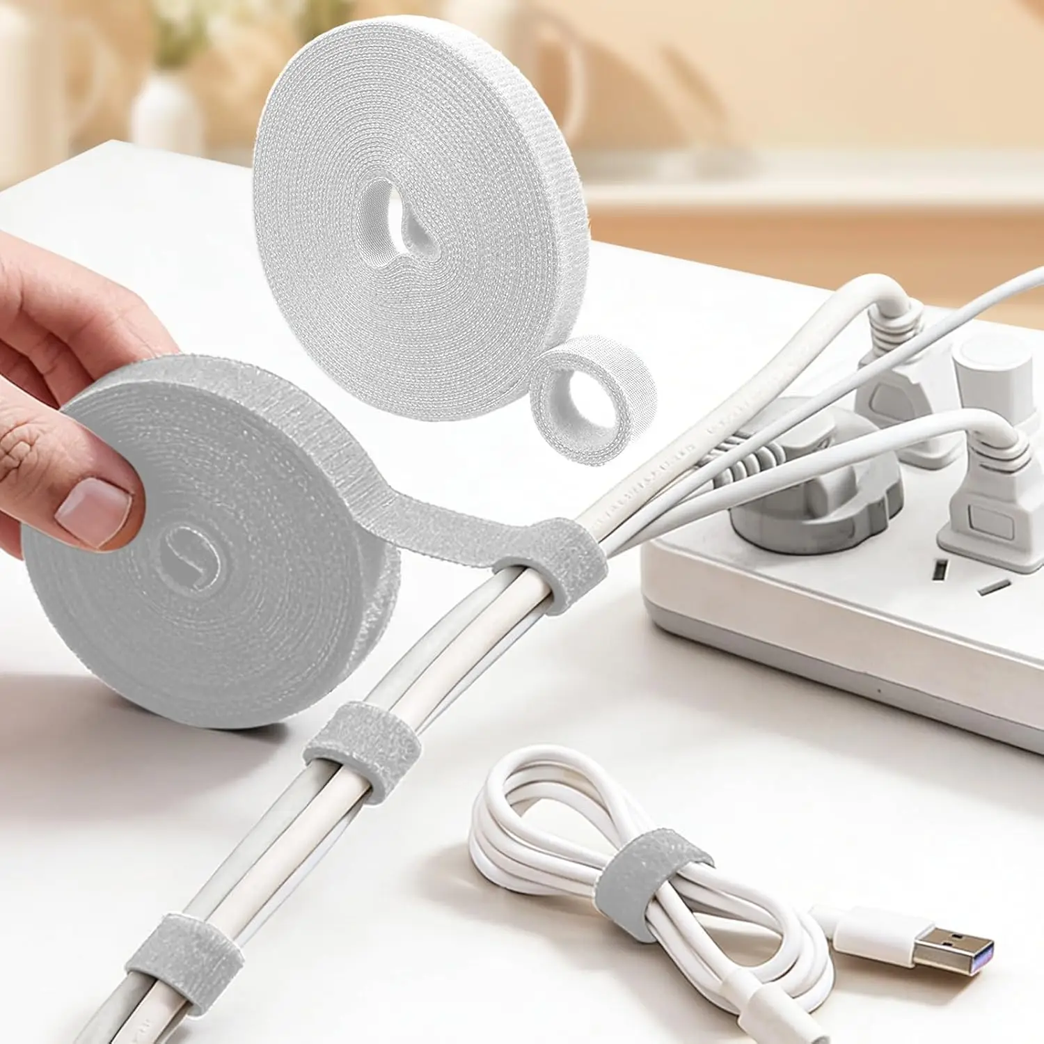 1M 5M Magischer Kabelorganisator, Wiederverwendbare Kabelbinder für Maus, Kopfhörer, iPhone, Xiaomi Telefonkabel