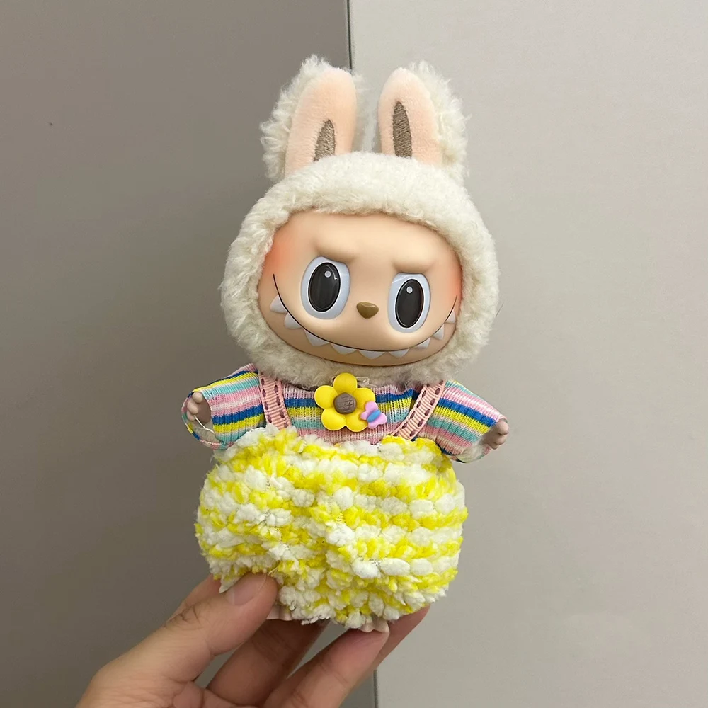 For 17cm Labubu Doll Clothing Set Workwear Pants Skirt Accessories Labubu Clothing Accessories