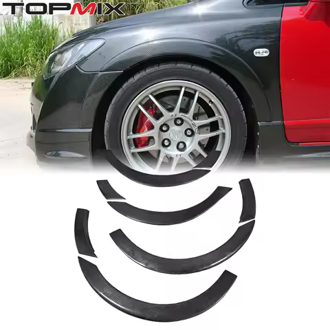 For Honda 2007-2011 Civic Type-R FD2 RR-Style Carbon Fiber Front &amp; Rear Wheel Trim/Guards