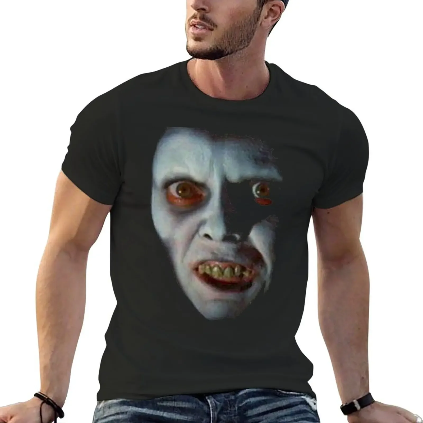 EXORCIST DEMON T-Shirt anime vintage clothes big and tall t shirts for men