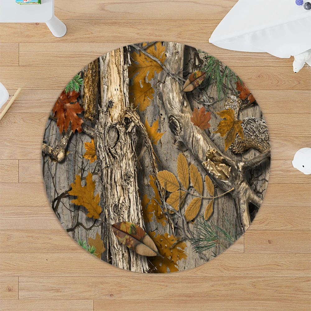 

Tree Texture Branches Round Rug Hippie Sun Art for the Living Room Floor Mat Bedroom Rugs Soft Carpets Home Sofa Table Decor Mat