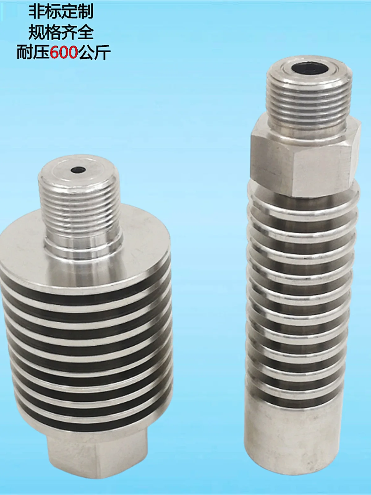 Condensorbuis, bufferbuis, schokdemperbuis, manometer