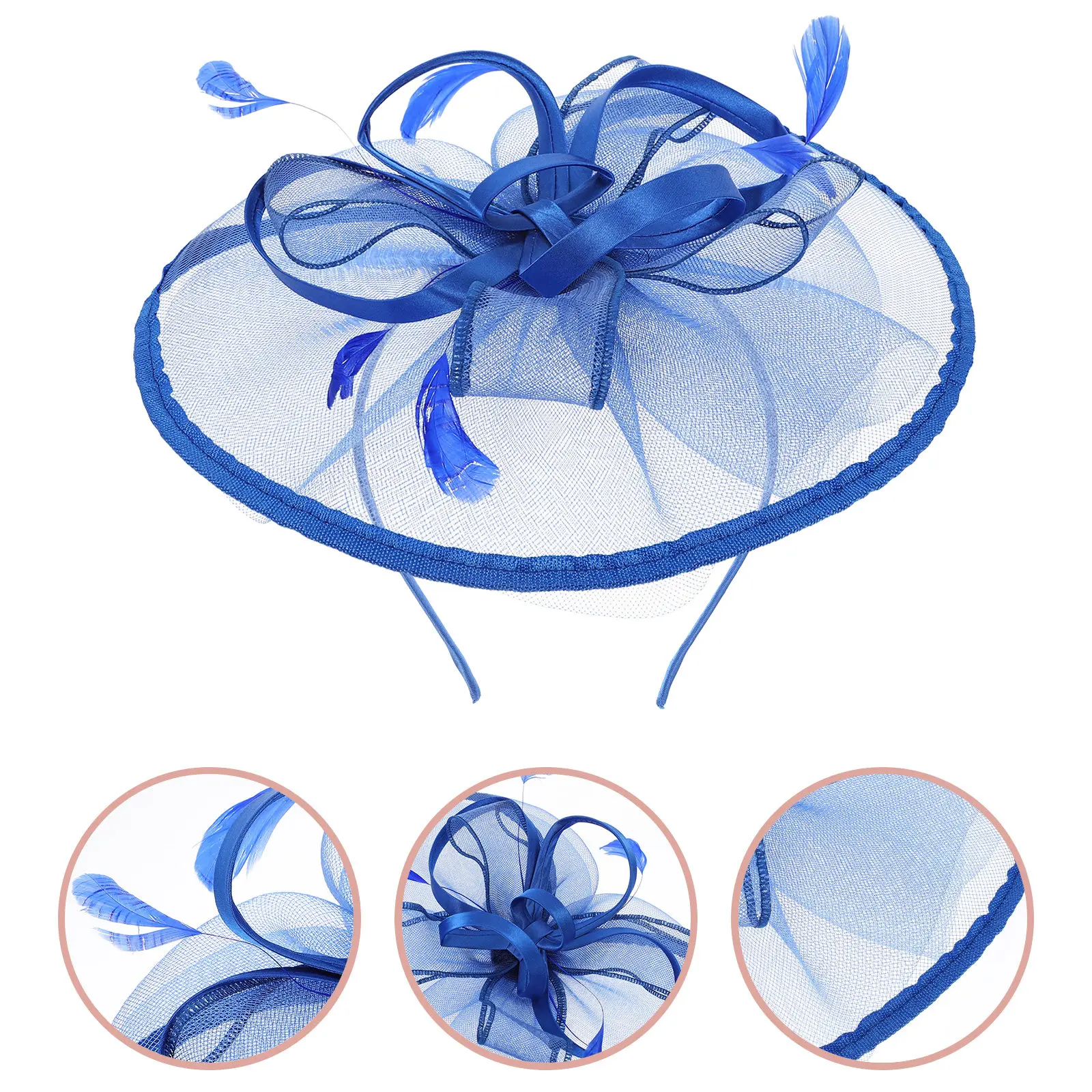 

Шикарный сетчатый головной убор с перьями, свадебный ободок для волос, праздничный головной убор-фасцинатор, сетчатая повязка на голову, головной убор-фасцинатор с перьями