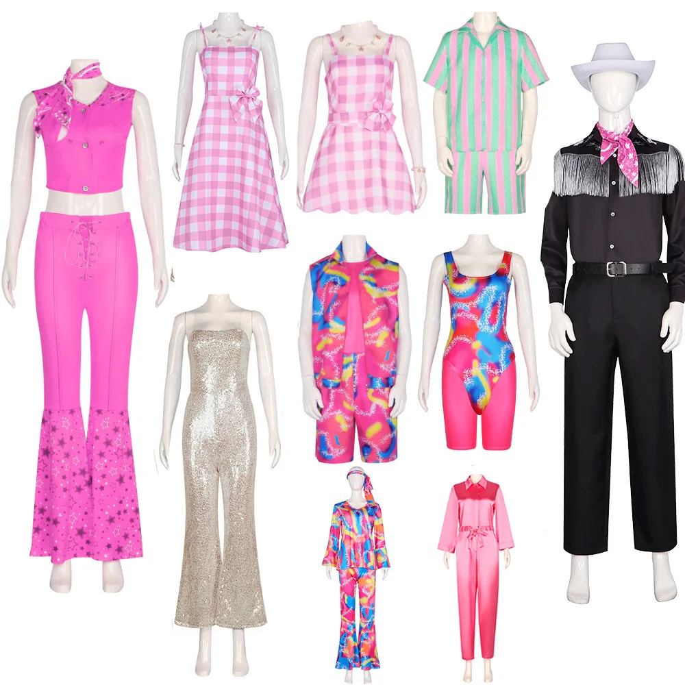 Disfraz de Cosplay de la Película Barbi 2023, Vestido con Pantalones Ajustados, Disfraz de Halloween para Mujer, Ropa Étnica para Actuaciones, Temporada de Primavera