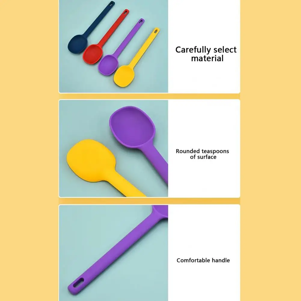 Cucchiaio per mescolare grande in Silicone cucchiaio per insalata cucchiaio per condimento da cucina cucchiaio per torta gelato utensile da cucina