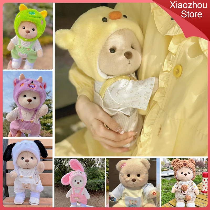 

Подходит для среднего размера, Lena Guan Xiong, одежда, интернет-знаменитости, комбинезон с желтой уткой, костюм, милая шляпа с животными, серия комбинезонов