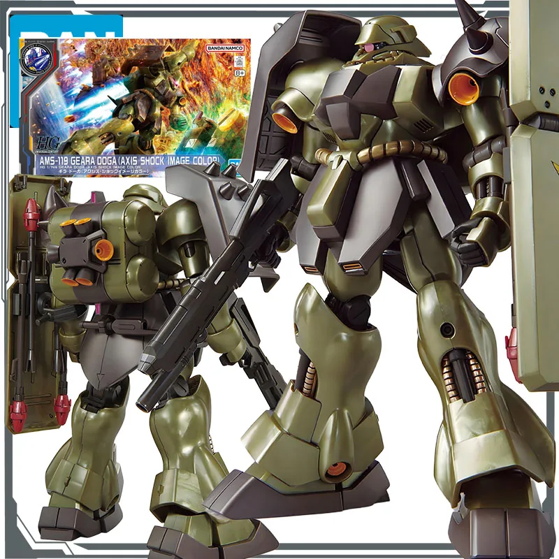 

Bandai Original MODEL KIT GUNDAM HGUC AMS - 119 GEARA DOGA AXIS SHOCK IMAGE COLOR 1/144 Anime Action Figure Assembly Model Toys