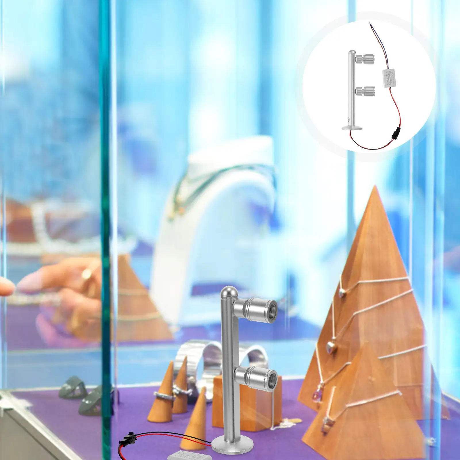 

Портативный светодиодный прожектор для витрин, подсветка для демонстрации ювелирных изделий, напольный светильник для дома, ресторана, кофейни