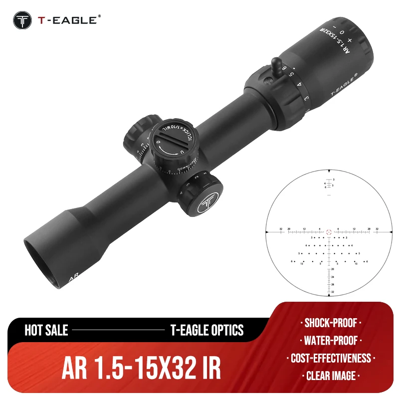 

T-EagleAR1.5-15X32SFIR Tactical Riflescopes Hunting Airsoft Rifle Scope Spotting Collimator Air Gun Aim PCP Sight