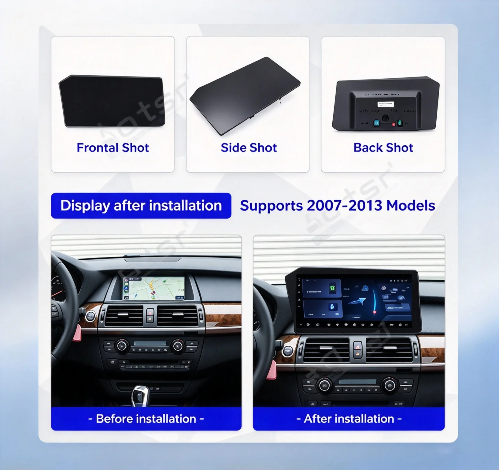 12.9 inch Android 14 Car Radio Ultra-thin Screen For BMW X5 X6 2007-2013 Multimedia DVD Player Stereo Carplay GPS Navi Host