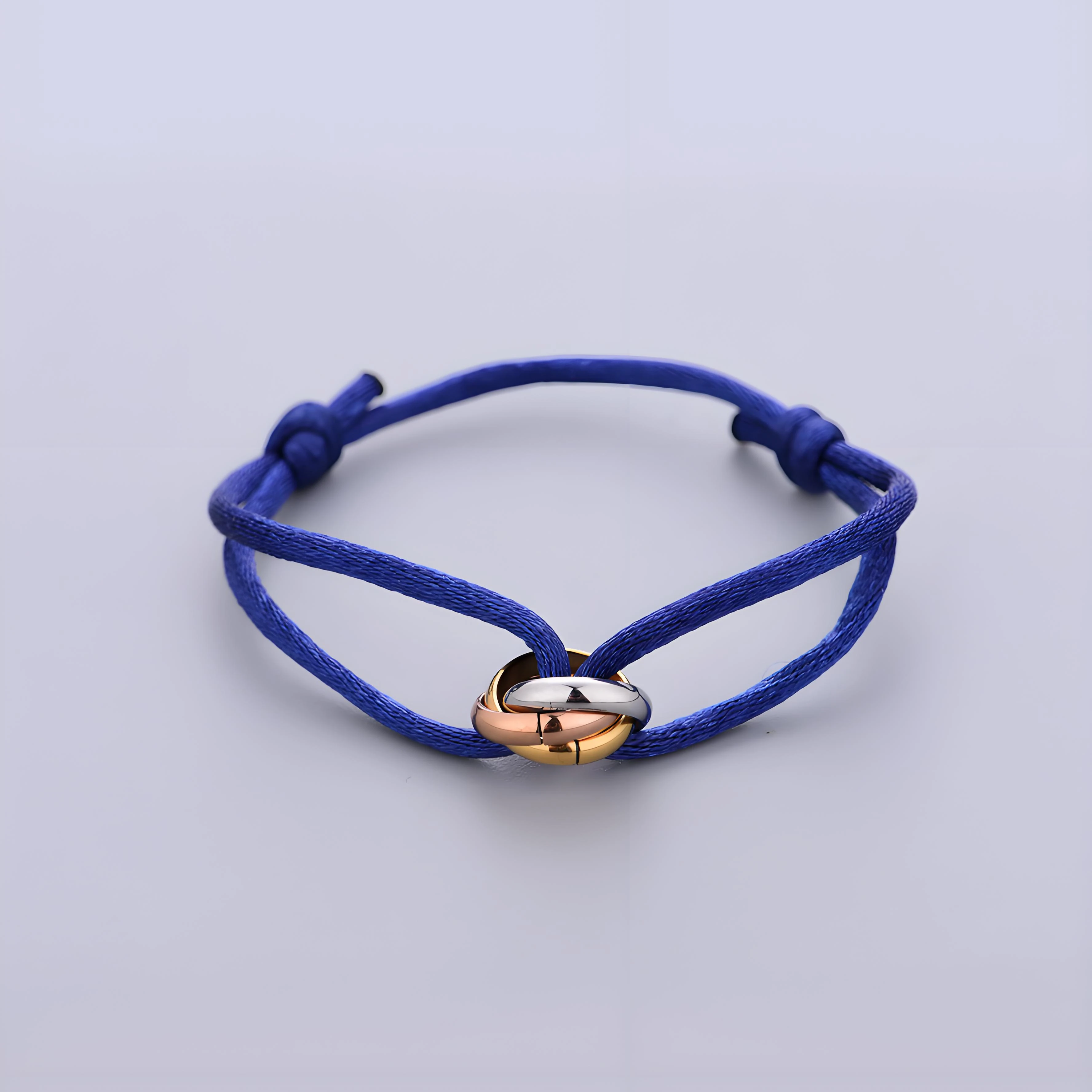 Trinity armband roestvrij staal cirkel damesarmband verschillende kleuren touw klassiek populair driekleurig gradiëntsieraden