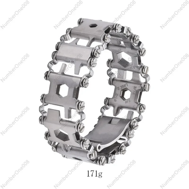 Tread Bracelet 29 In 1 Multi Tool Bracelets Stainless Steel Men Outdoor Survival Bracelet Hand Tools Kit Watch Strap Accessories