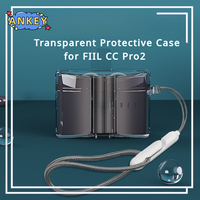 for FIIL CC Pro2 Case Protective Transparent Clear TPU Covers Nylon Lanyard Bluetooth Earphone Shell Headphone Portable