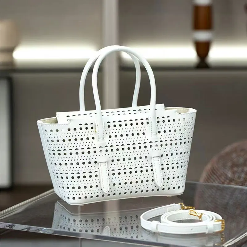 

2025 Fashion Large Capacity Genuine Leather Bucket Bags Brand Design Luxury High Quality Cowhide Shoulder Handbags For Women