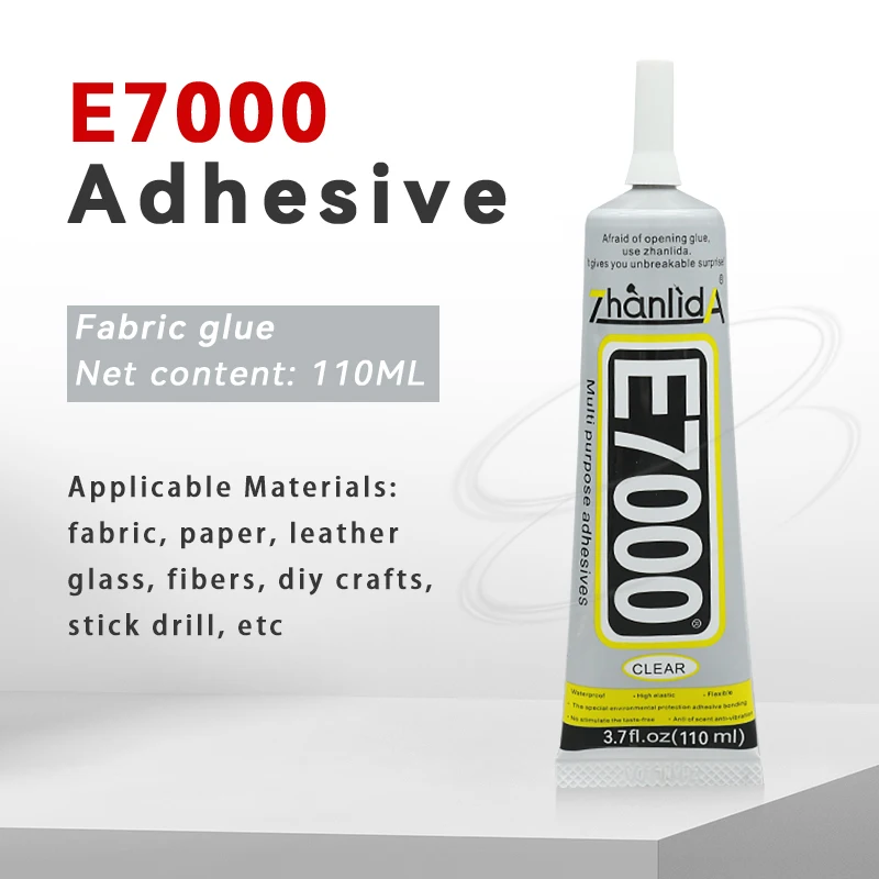 2pcs Zhanlida E7000 Glue Adhesive Clear Contact 50/110ML High Strength Jewelry Decoration DIY Accessory Shoe Clothes Point Drill