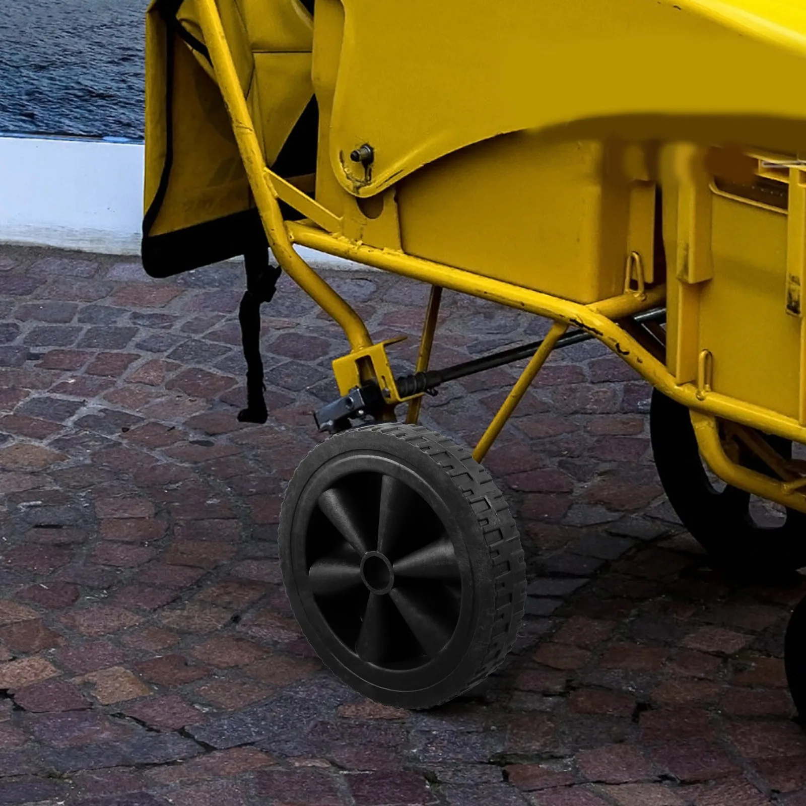 

2Pcs Heavy-Duty Bbq Grill Casters Black Plastic 8.8 Inch Replacement Wheels Gas Grill Mobility Wheels Wheel Accessories