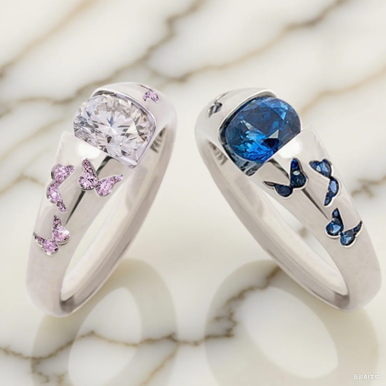 

2025 Creative Women Fashion Butterfly Ring Inlaid Zircon Engagement Rings for Women Bridal Party Wedding Jewelry