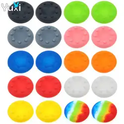 YuXi 4pcs Slicone Analog Thumbsticks Stick Grips Cap For PS5 PS4 PS3 Rubber Joystick Thumb Stick Guards Cover for Xbox One/360