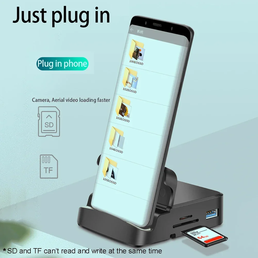 8-IN-1 قوس محطة الإرساء USB C Hub لسطح البخار نوع C إلى 4K HDMI محول USB الفاصل USB 3.0 HUB للكمبيوتر المحمول ماك بوك