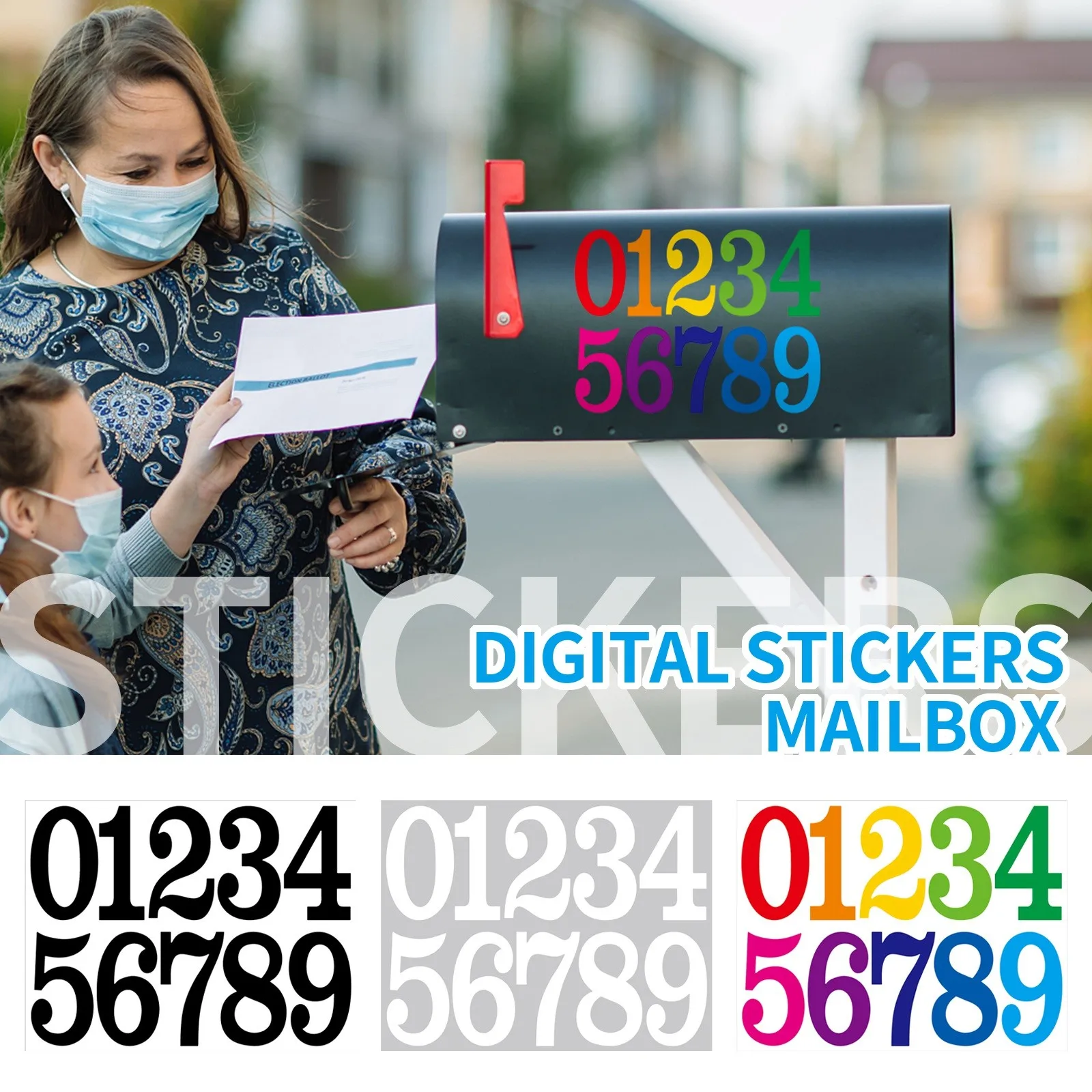 10PCS 4-inch Letter Stickers Self-adhesive Stickers Suitable Posters Bulletin Boards Doors Mailboxes Classrooms Holiday Parties