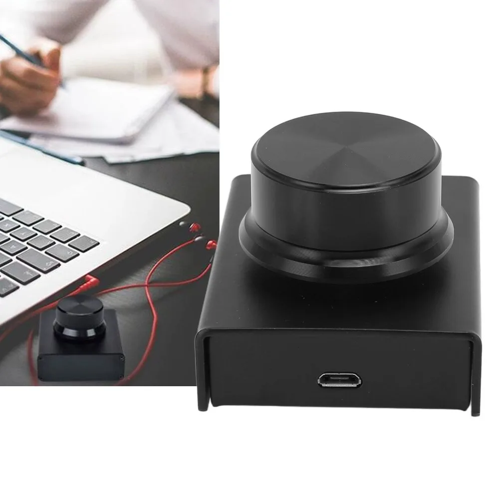 Plug and Play USB PC Volume Control Knob with One Key Mute Function Multimedia Controller Knob for Windows/Mac